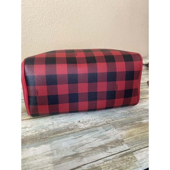 Coach Mini Bennett Satchel F38948 – Red Black Buffalo Plaid – Crossbody Bag - Picture 6 of 16